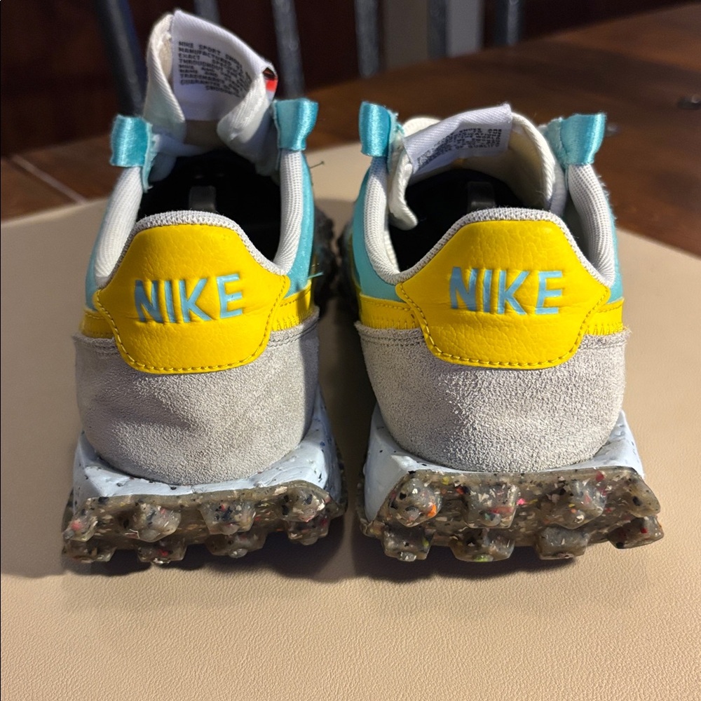 Nike Turquoise & Yellow Waffle-Inspired Sneakers - Picture 4 of 10